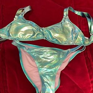 Xhilaration mermaid color metallic bikini